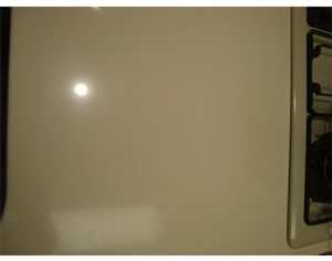 キッチン人工大理石ワークトップ天板掃除後のアップ写真